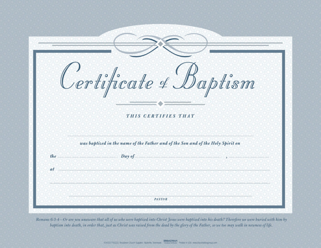 Baptism Certificate-6 pkg-Blue