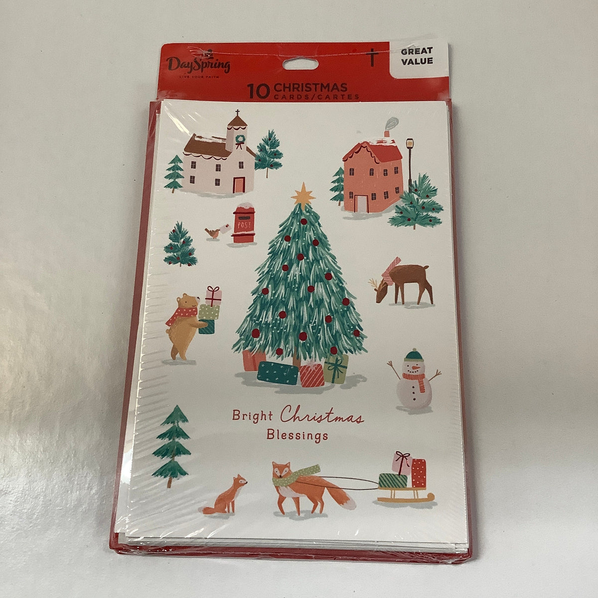 Card Multipack-10ct-Chirstmass-Snow Village-6240251