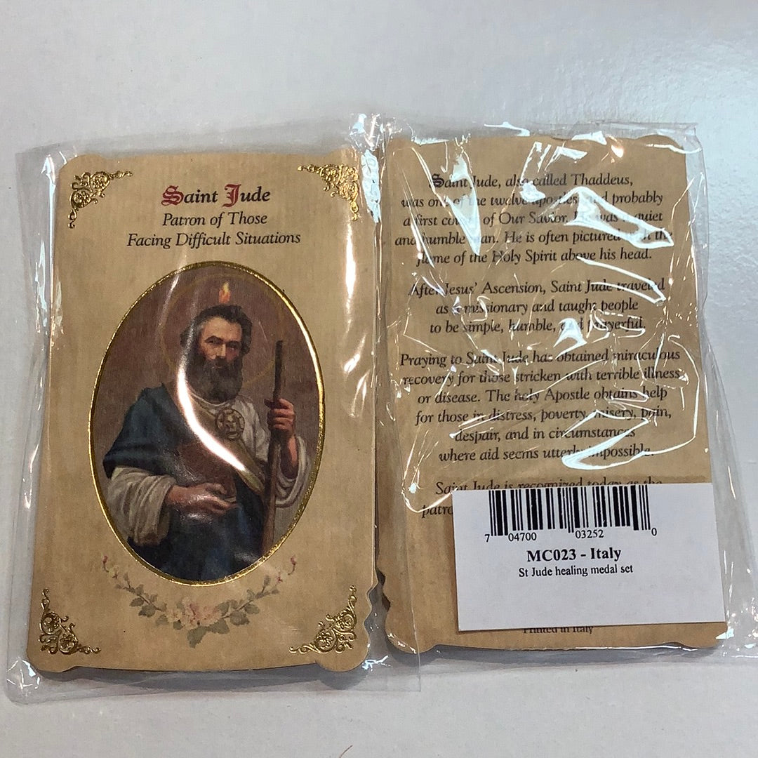 Medal-Healing Prayer Card-St Jude-MC023