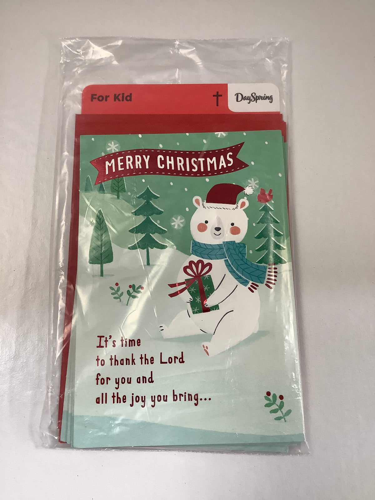 Card-Kid-Christmas-Polar Bear Gift-5871175