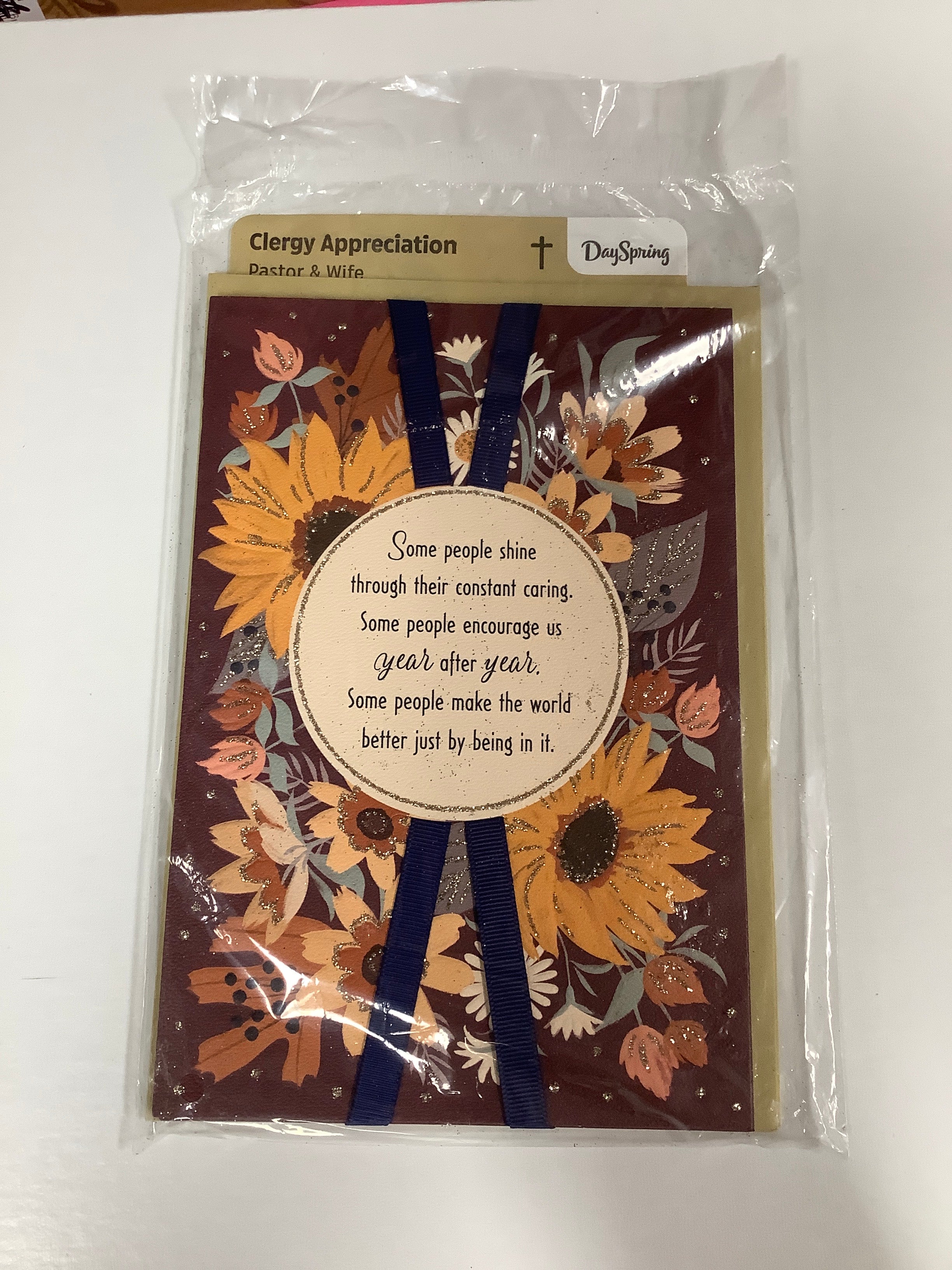 Card-Clergy Appreciation-Pastor & Wife-Fall Flower Arrangement-J1011
