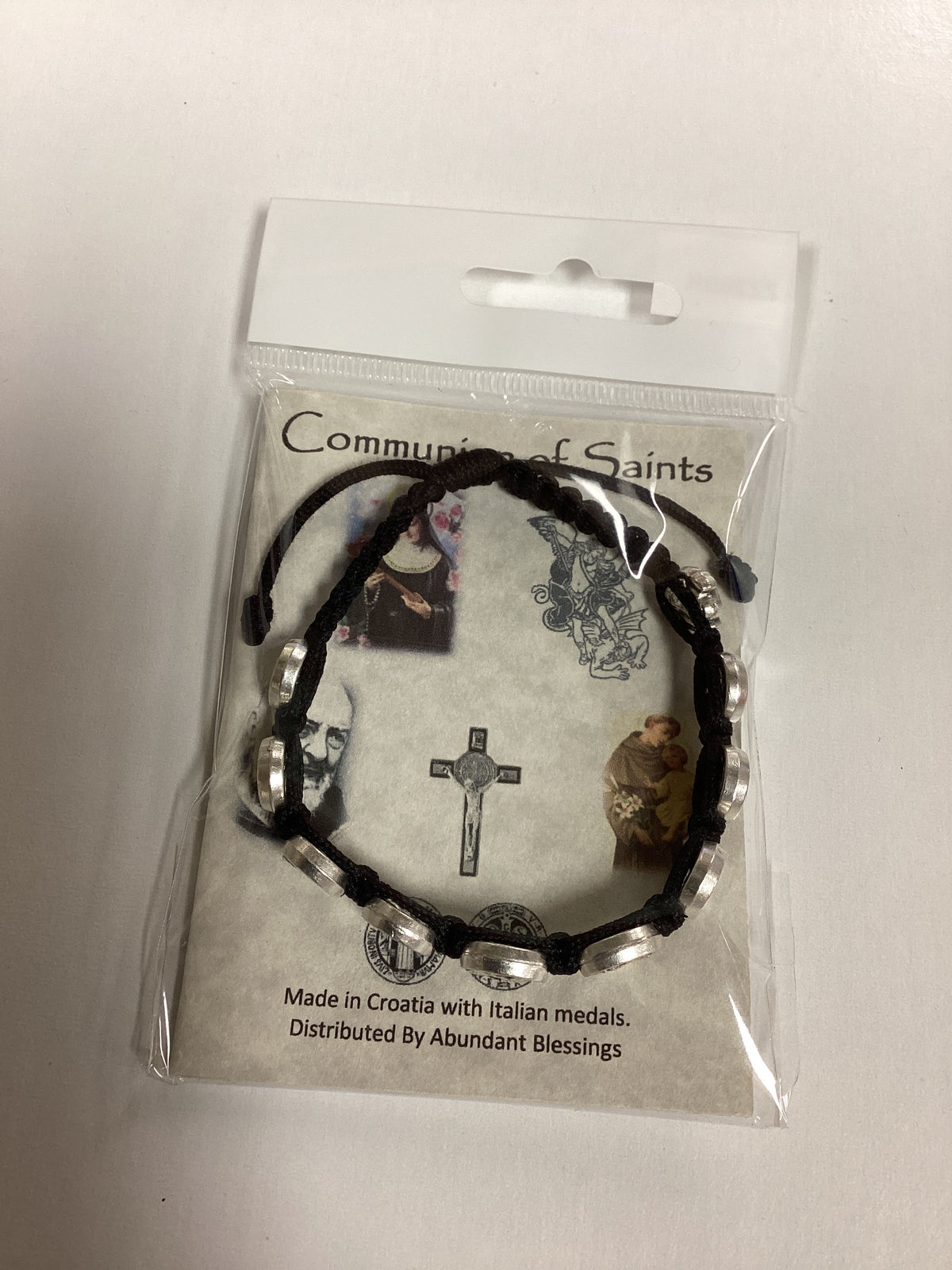 Bracelet/Cord/Asst Saints/Black