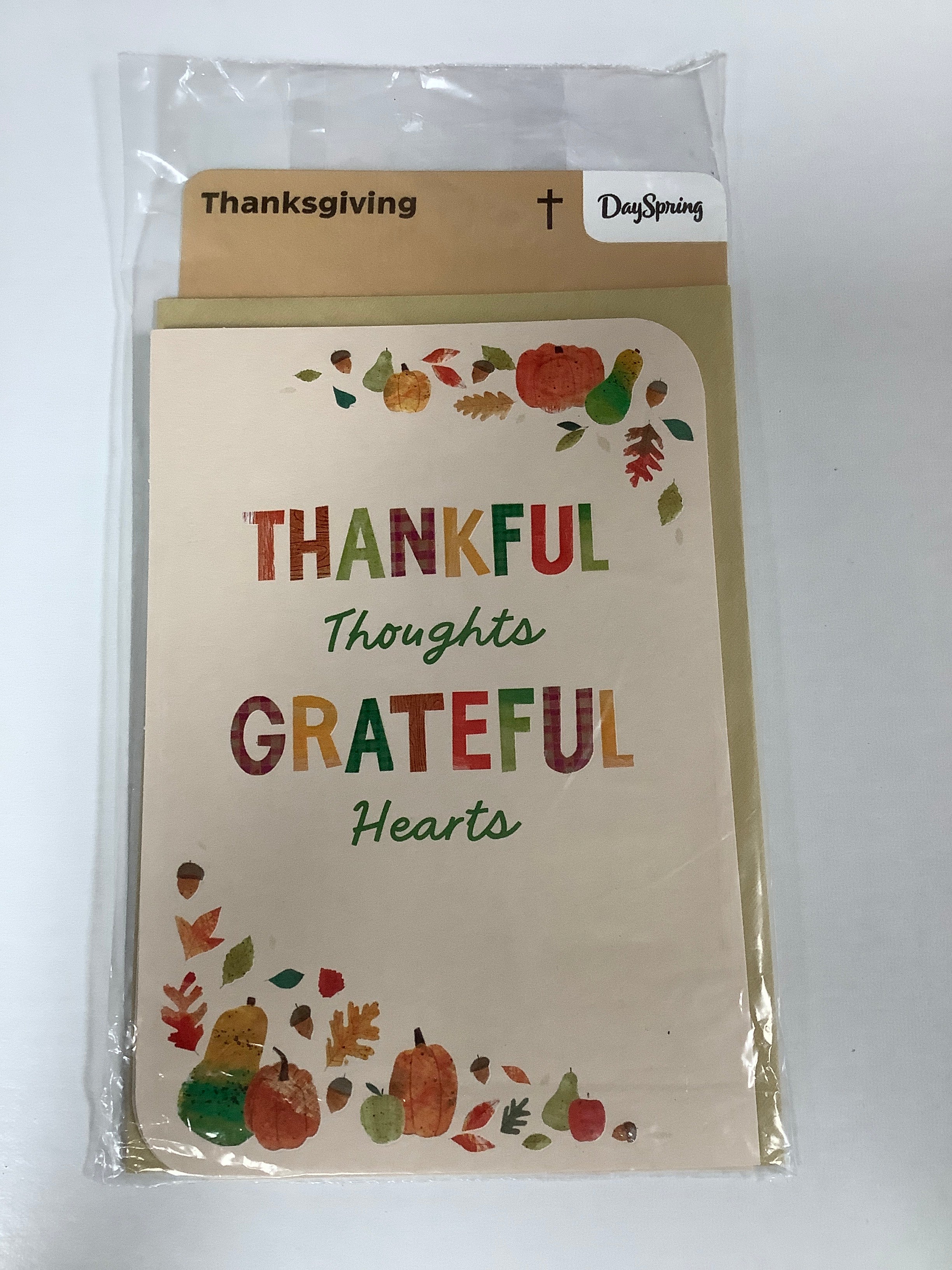 Card-Thanksgiving-Thankful Pumpkin Leaf