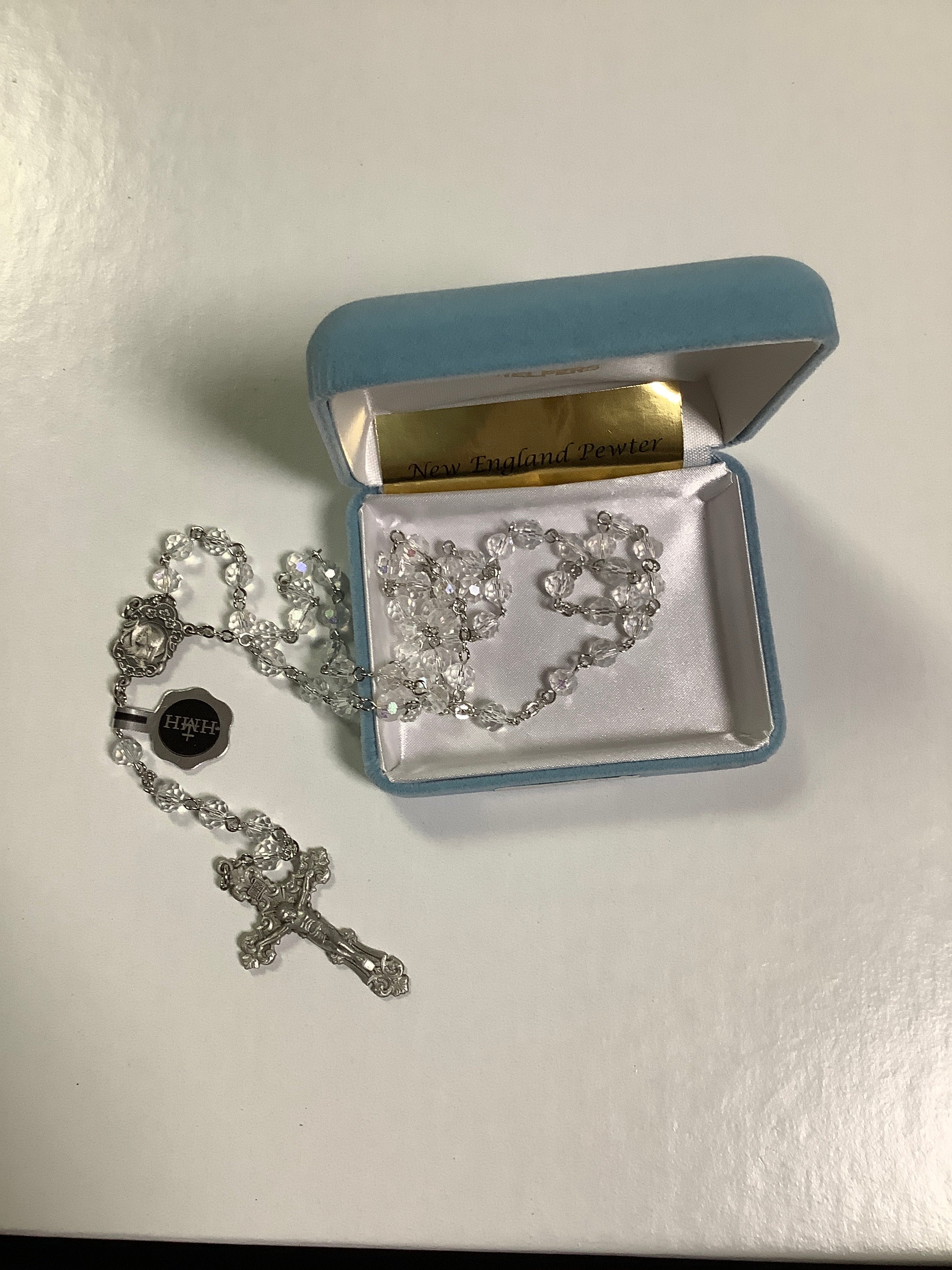 Rosary/AB/6mm/Tin Cut/Pewter