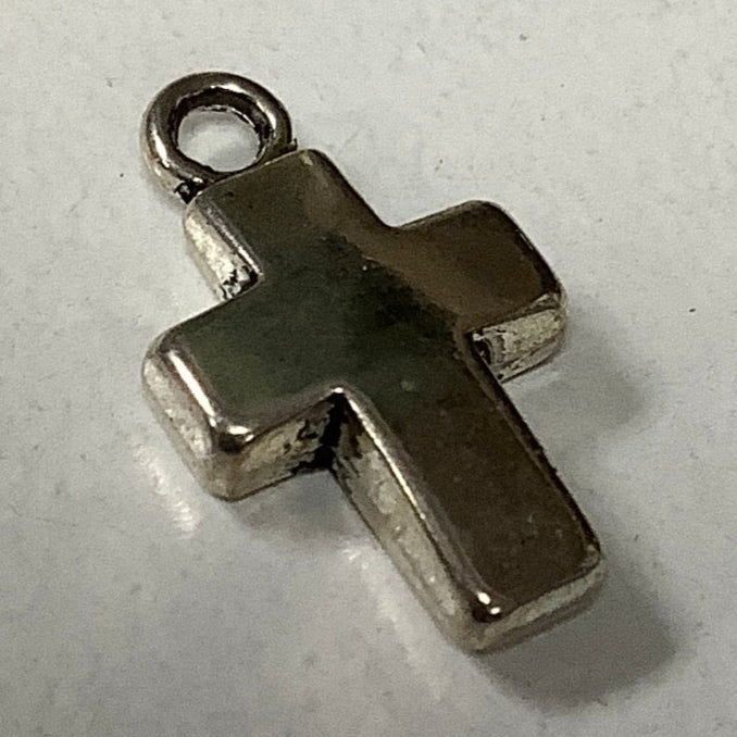 Charm/Pewter/PlainCross