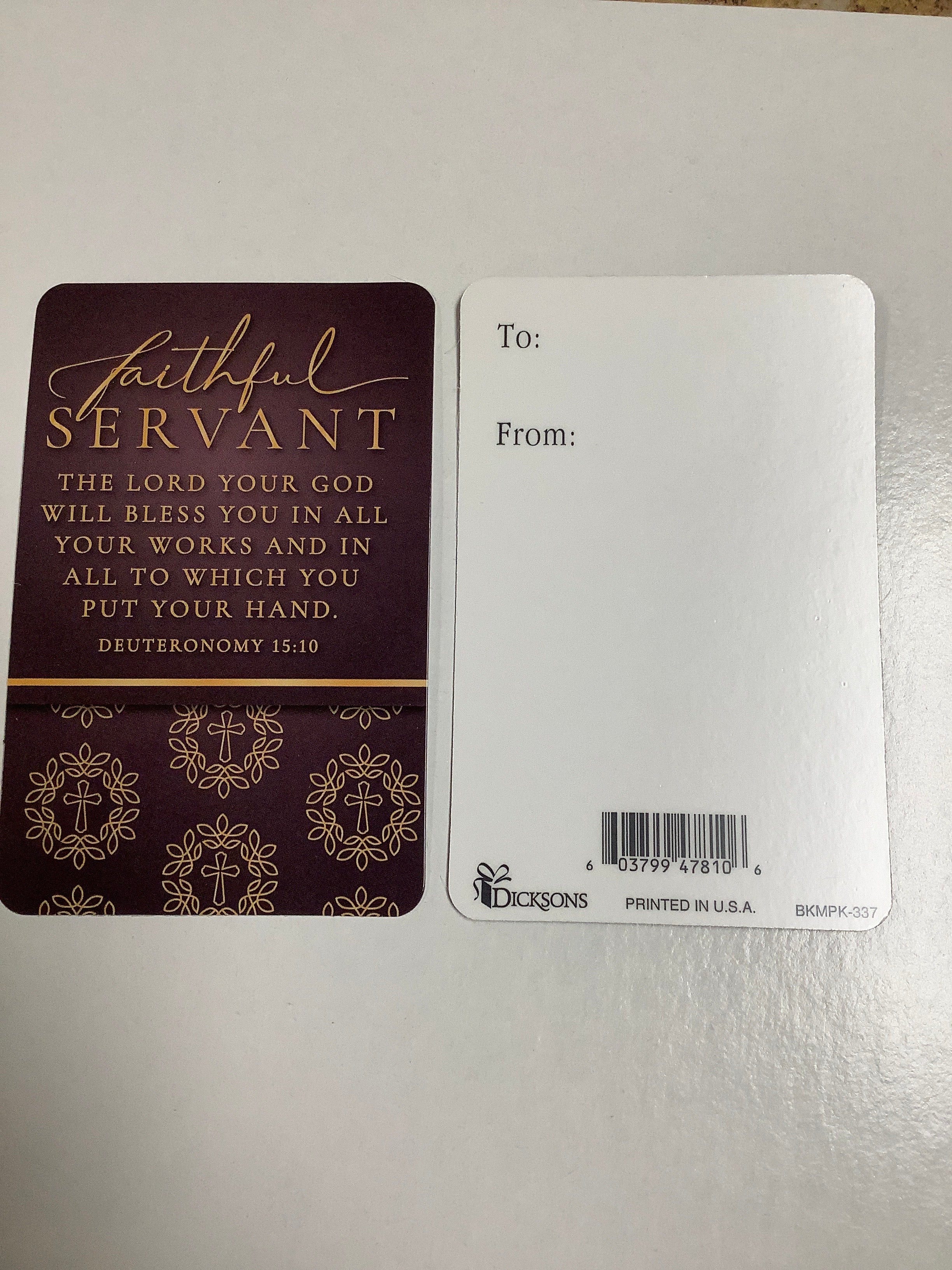 Pocket Card/Faithful Servant