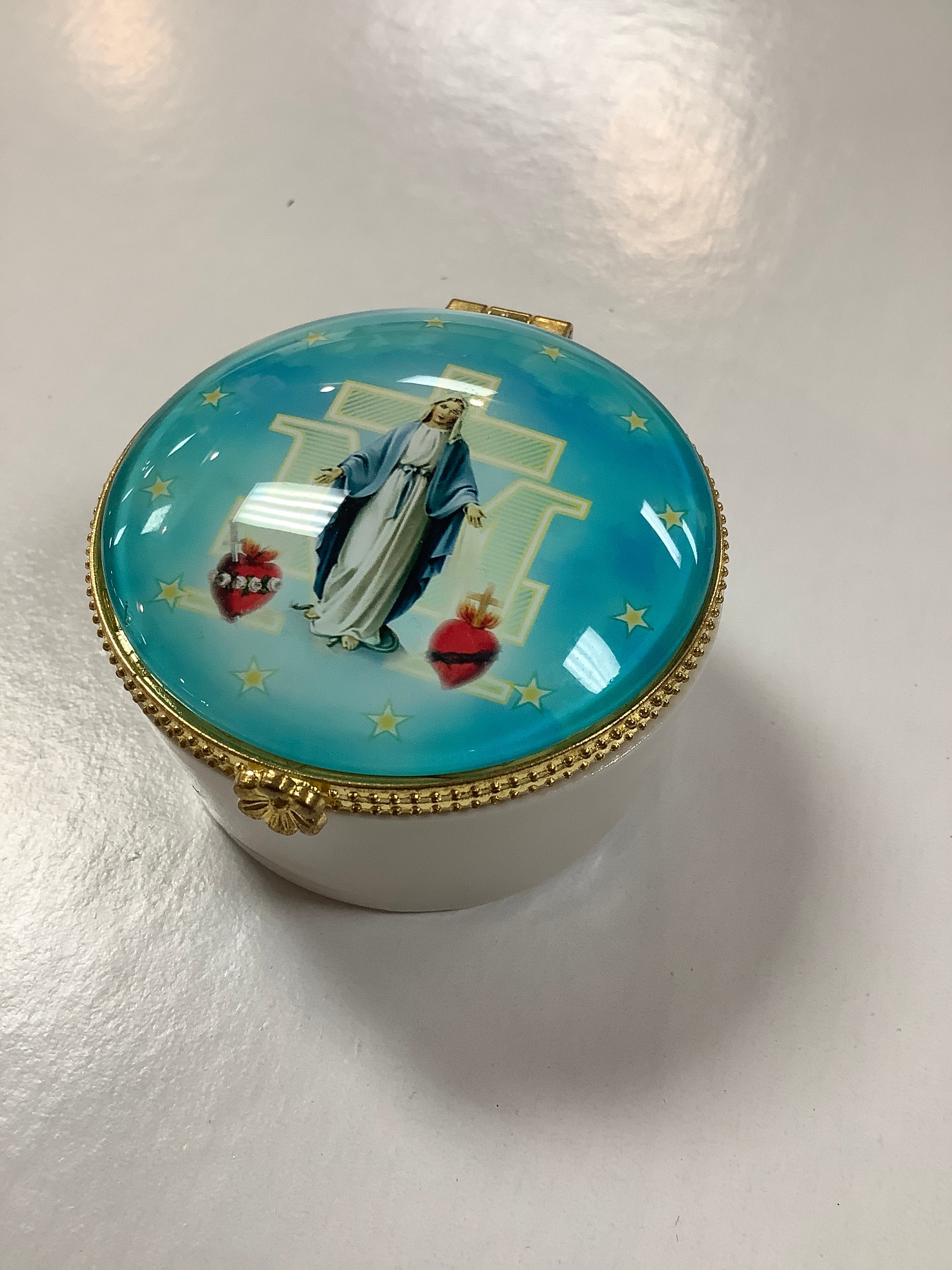 Rosary Box/MM/Porcelain/GlassTo