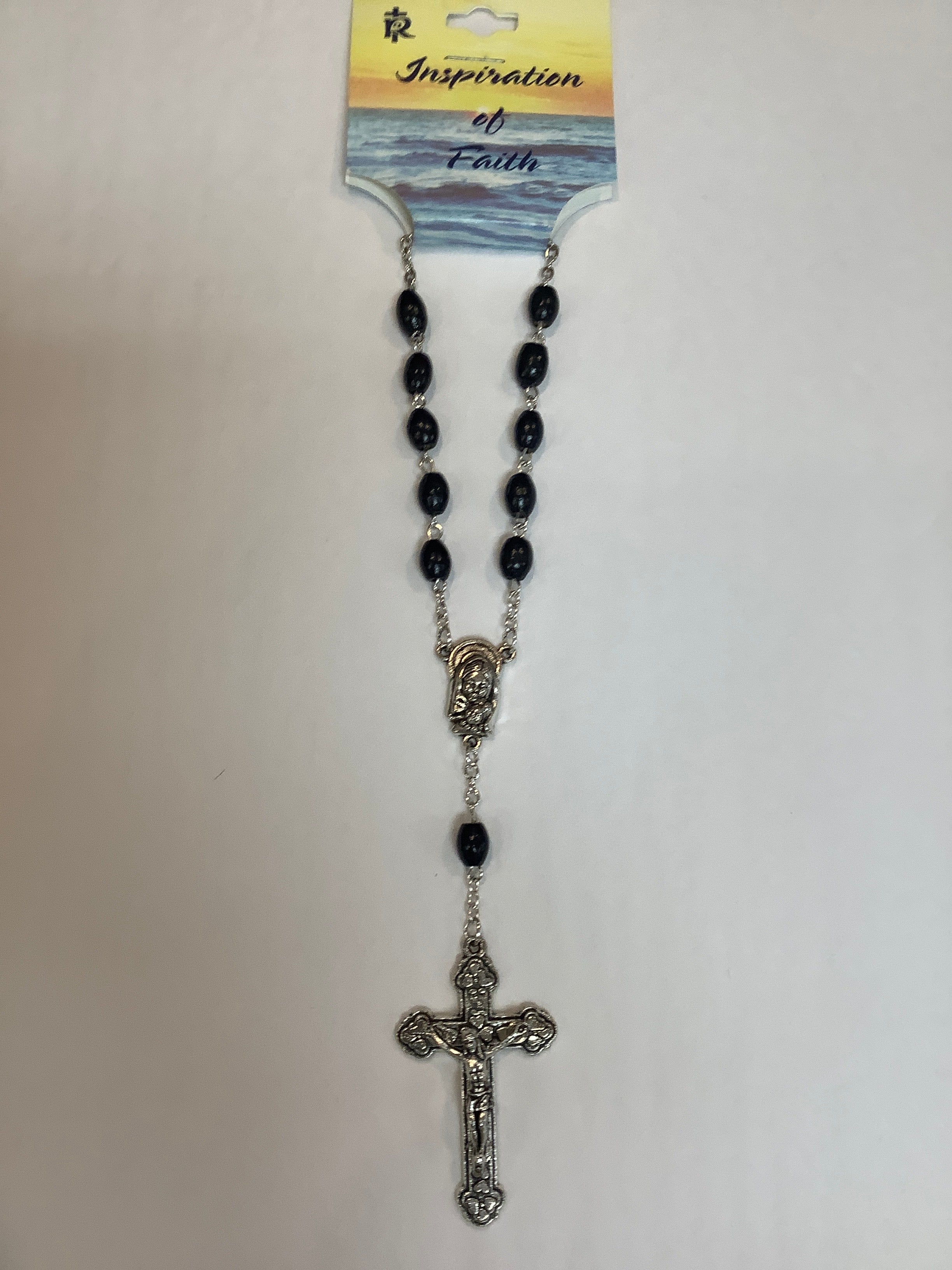 Auto Rosary/Black Wood