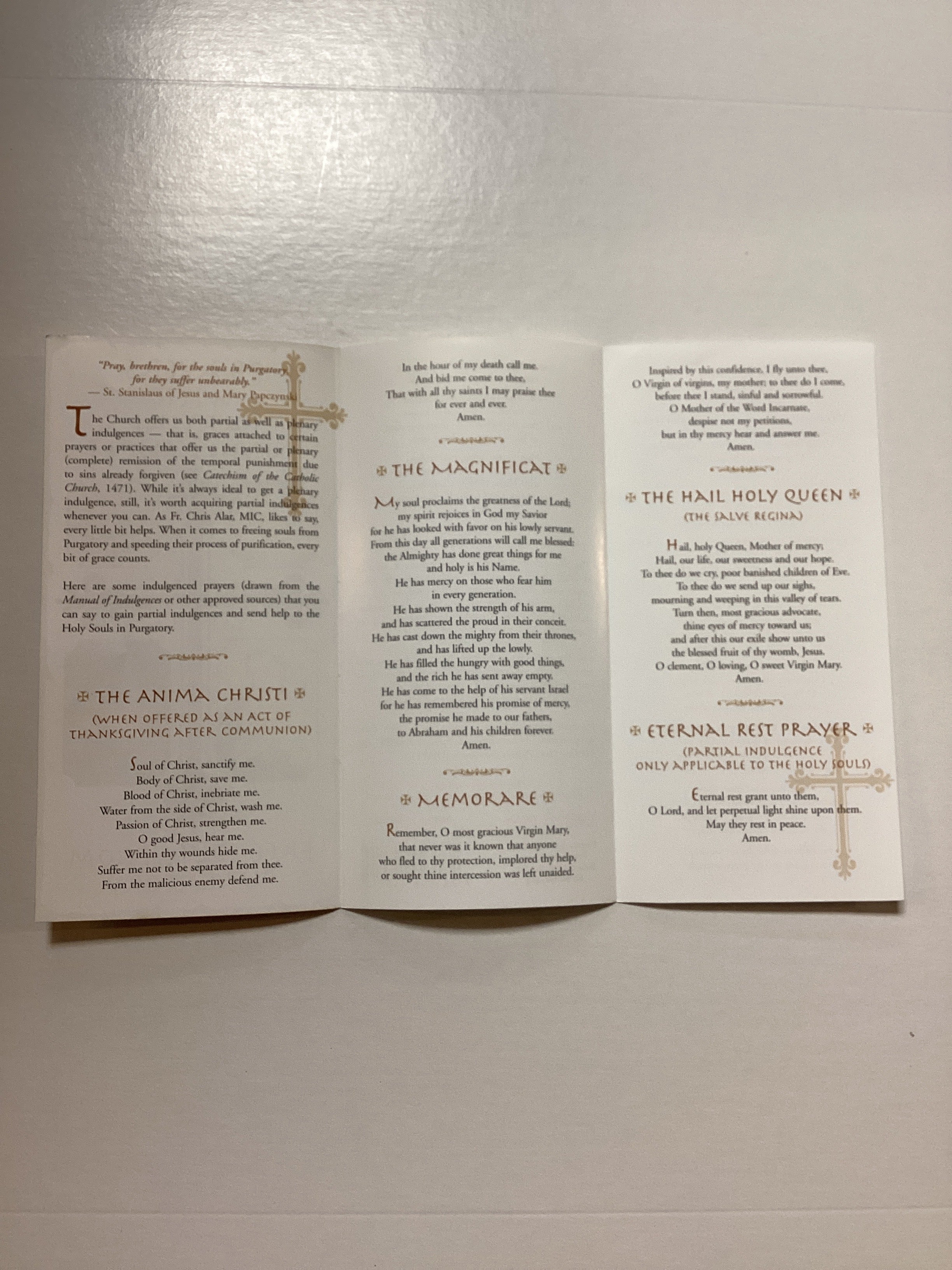 Pamphlet/Prayers with Partial Indulgences