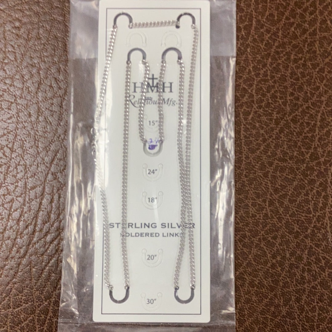 Chain/24"/Rhodium/Medium/Carded
