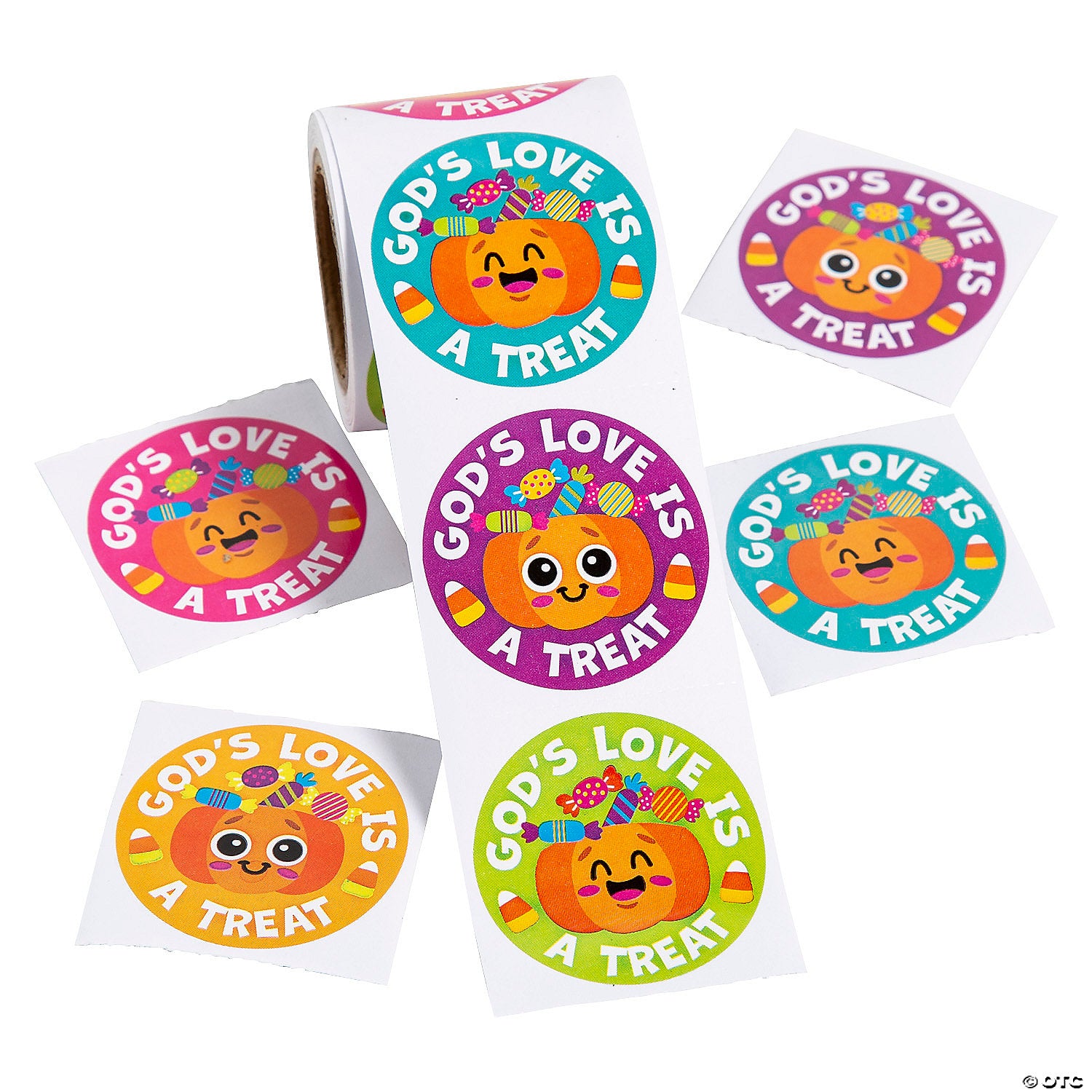 Stickers-Treat Stickers-God's Love Is The Best Treat-Roll of 100