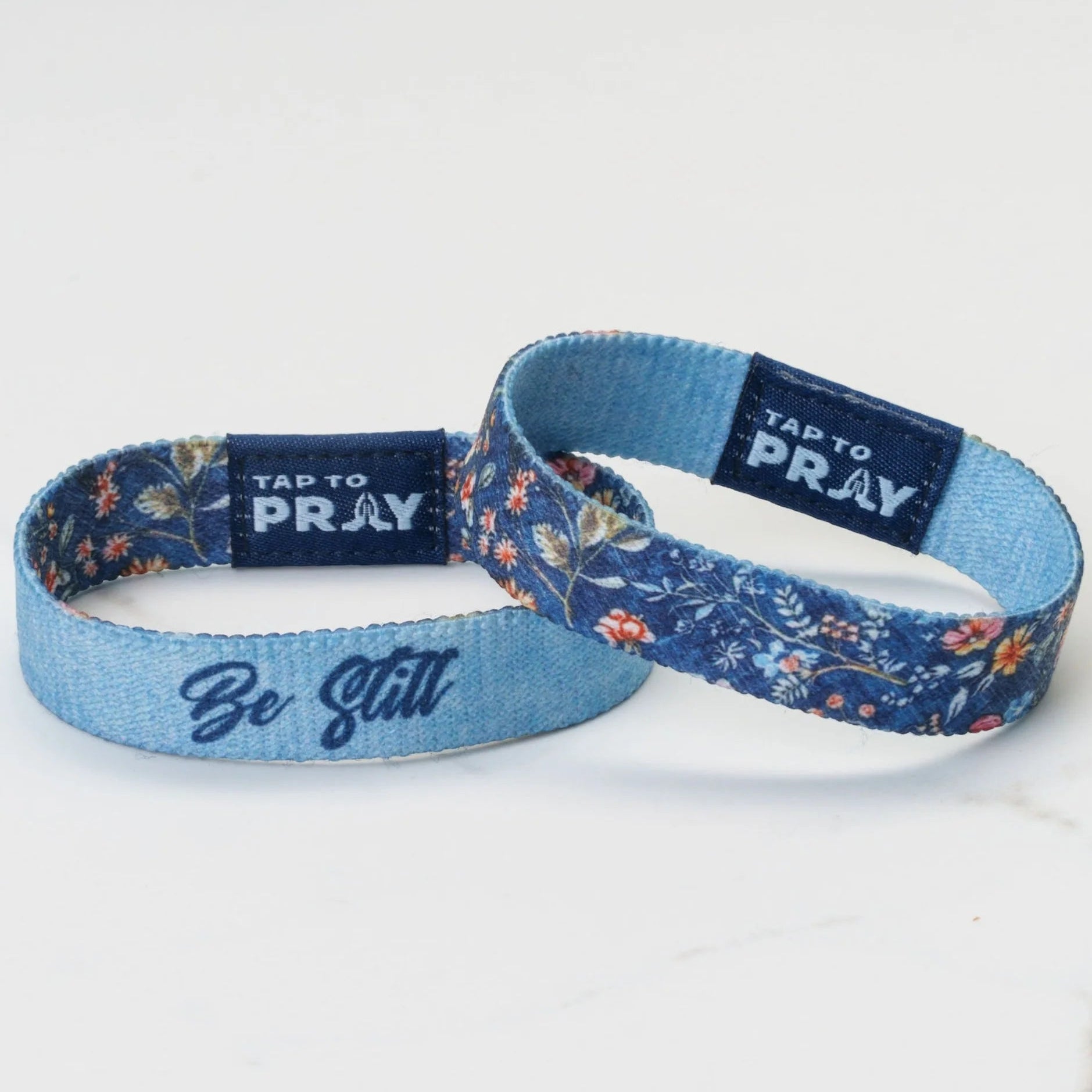 Bracelet-Tap To Pray-Wildflower-Be Still-Psa-46:10