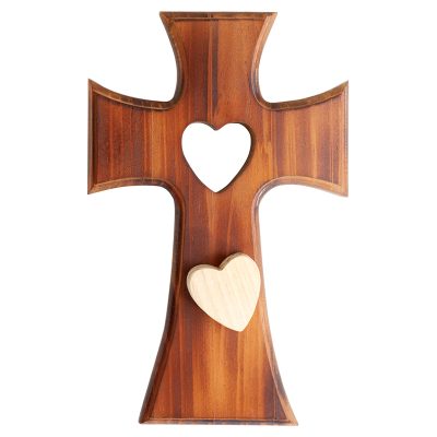 Cross-Memory-Wooden-Heart Cutout