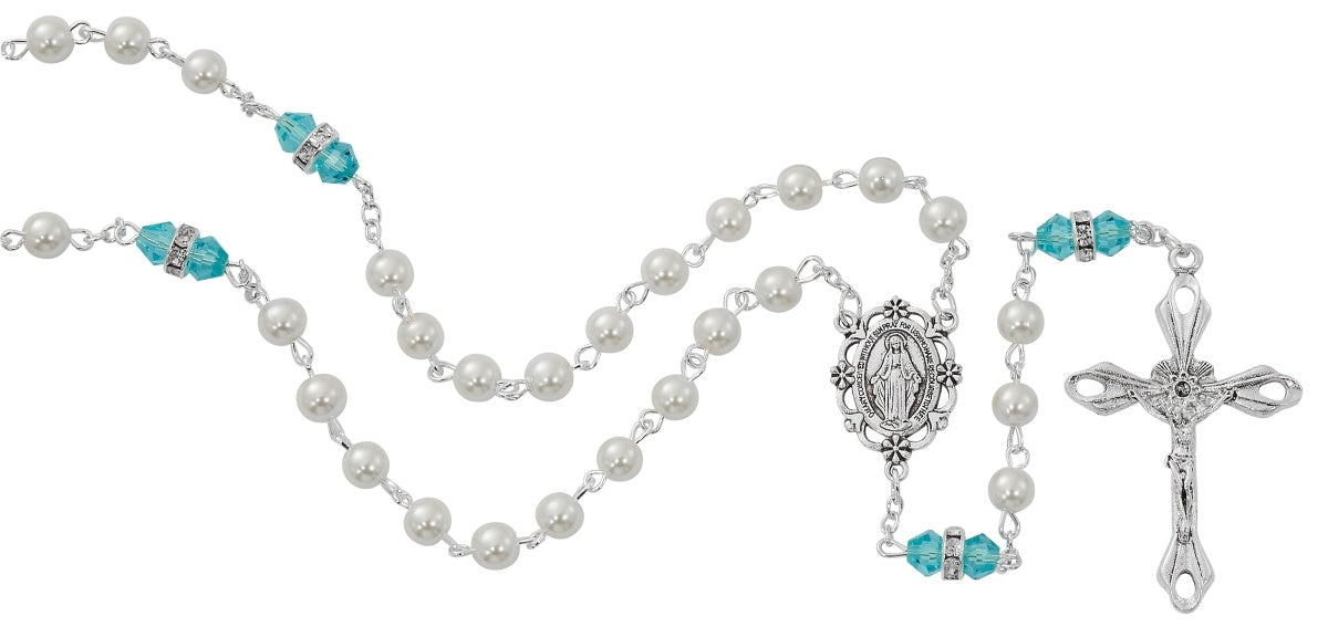 Rosary/Aquamarine/March/Pearl