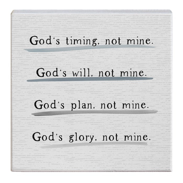 Plock-God's Timing Not Time- White