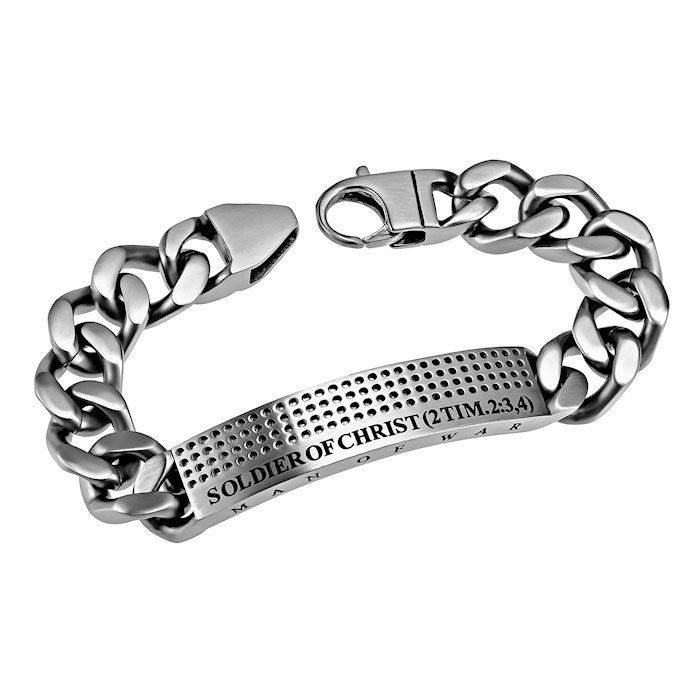 Bracelet-Men's-StSteel-Soldier of Christ