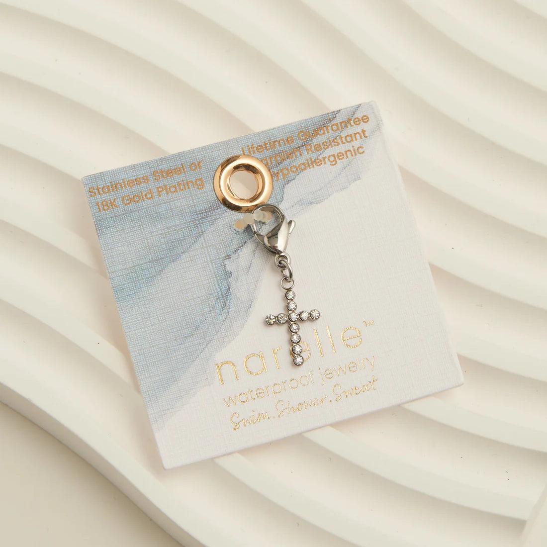 Jewelry-Charm-Cross-Narelle-Waterproof-Silver