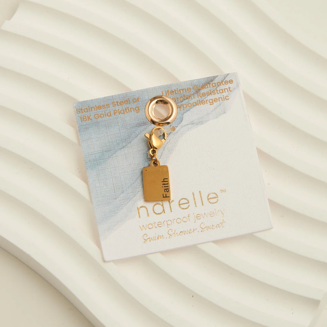 Jewelry-Charm-Narelle-Waterproof-Faith Tag-Gold