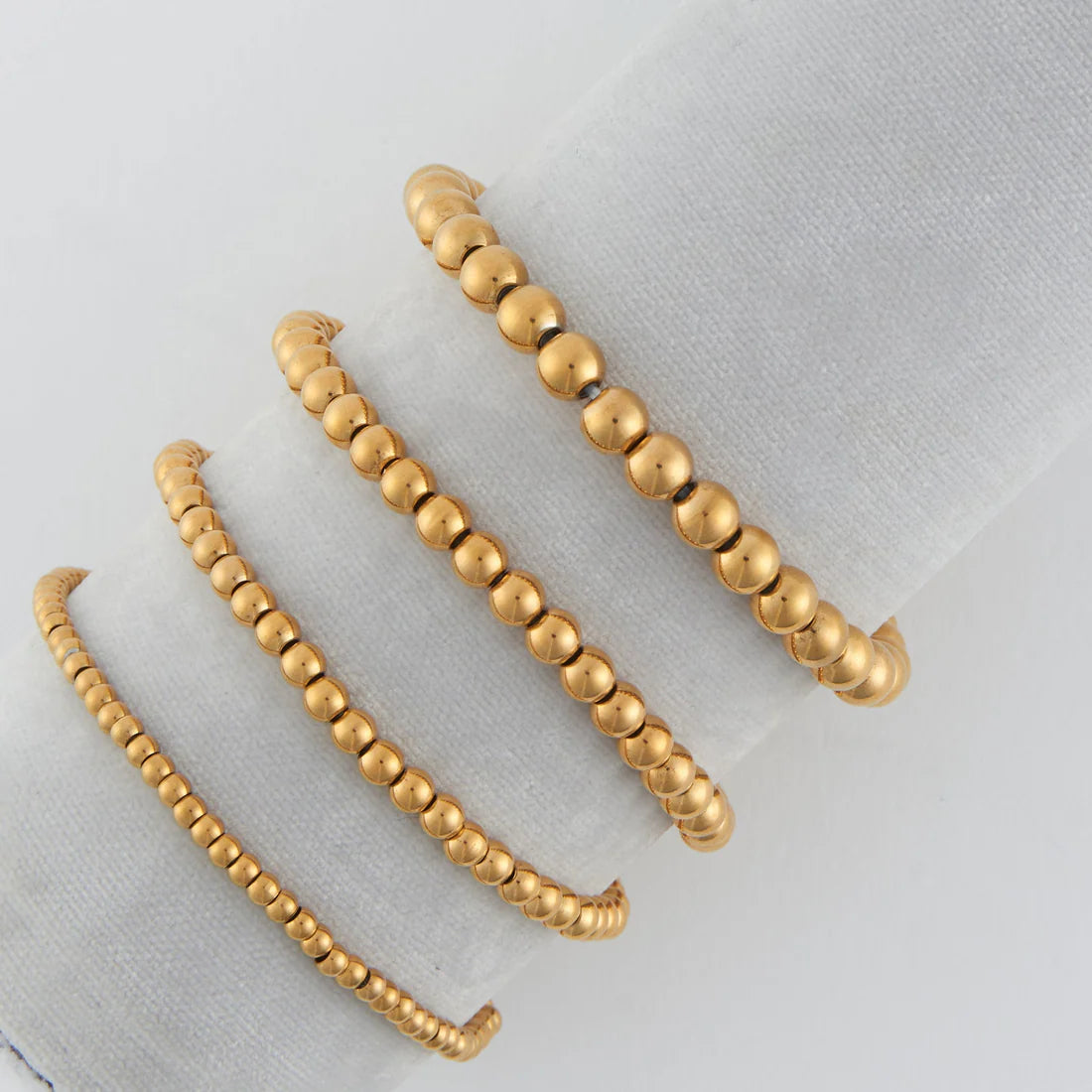 Jewelry-Bracelet-Narelle-Waterproof-Multi Pearl Stack-Gold