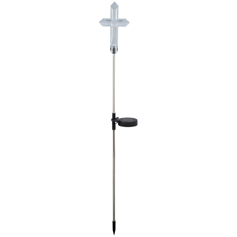 Cross-Garden Stake-Solar-LED-Multicolor