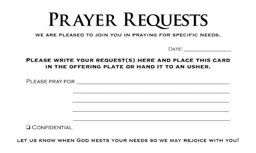 Prayer Requests Cards