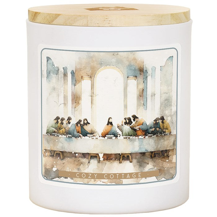 Candle-11oz-Dual Wick-Cozy Cottage-Last Supper Art