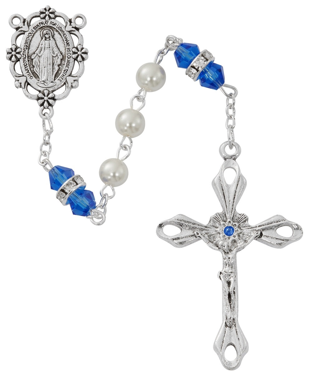 Rosary/Sapphire/Sept/Pearl/6mm