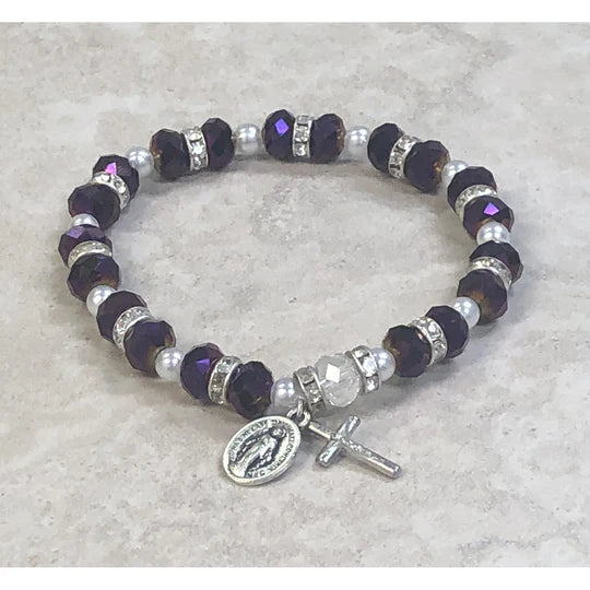 Bracelet/Purple/MM/Crucifix