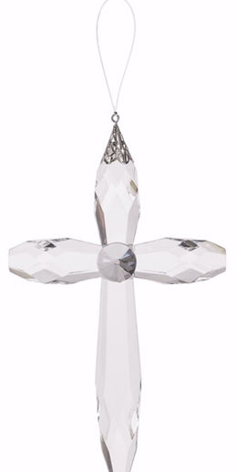 Ornament/Clear/Acrylic Cross