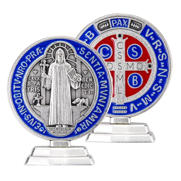 Standing Medal-St Benedict-Epoxied-2 1/2"