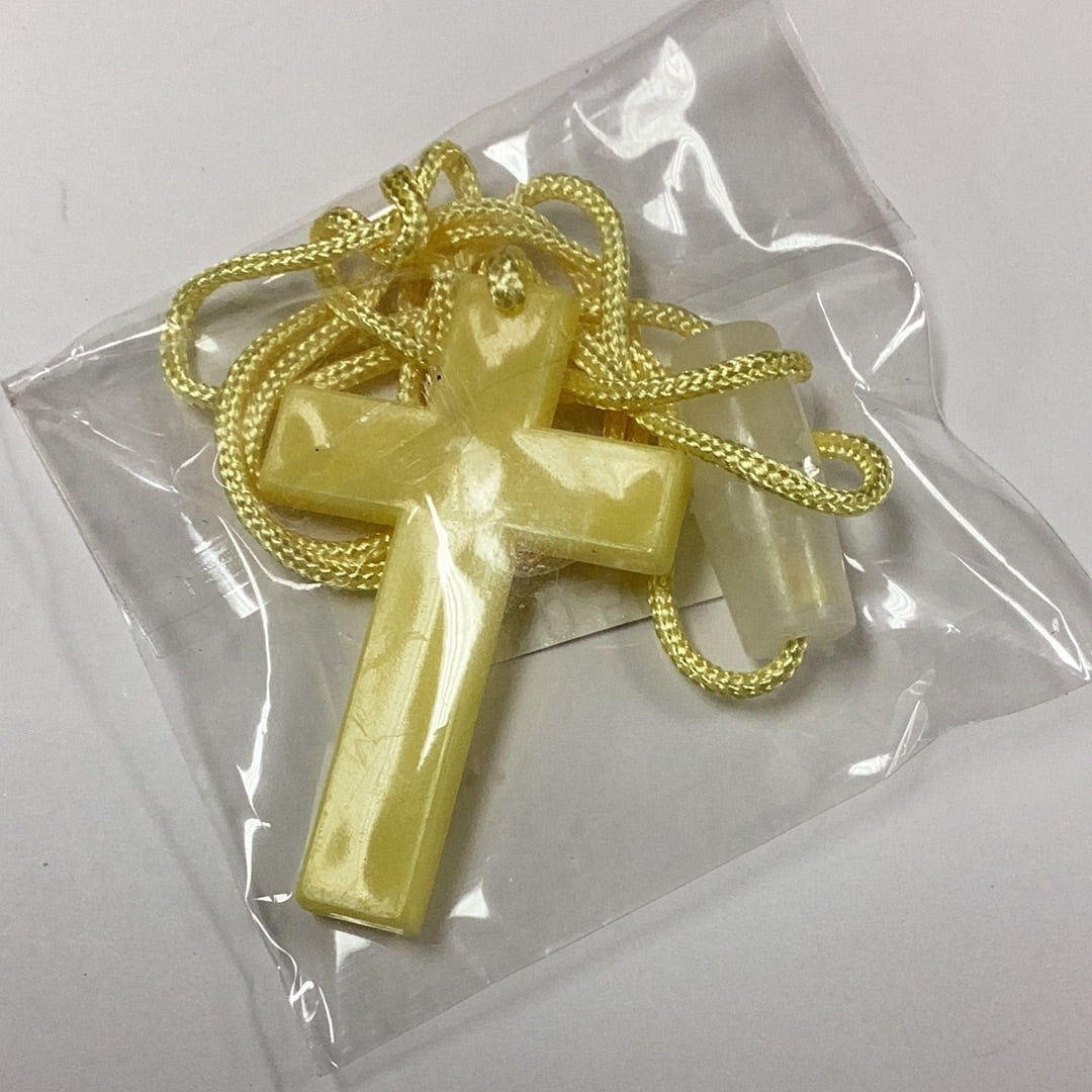 Necklace-Cross-Plastic-Pastel Colors-Asstd