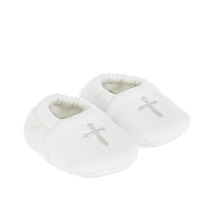 Baby Slippers/Cross/White/Soft
