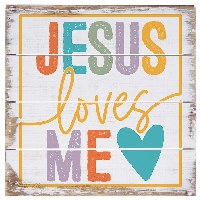 Block-Jesus Loves Me-Mini Pallet