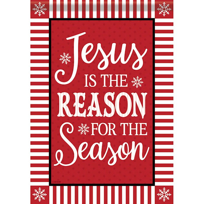 Garden Flag-Christmas-Jesus is Reason for Season