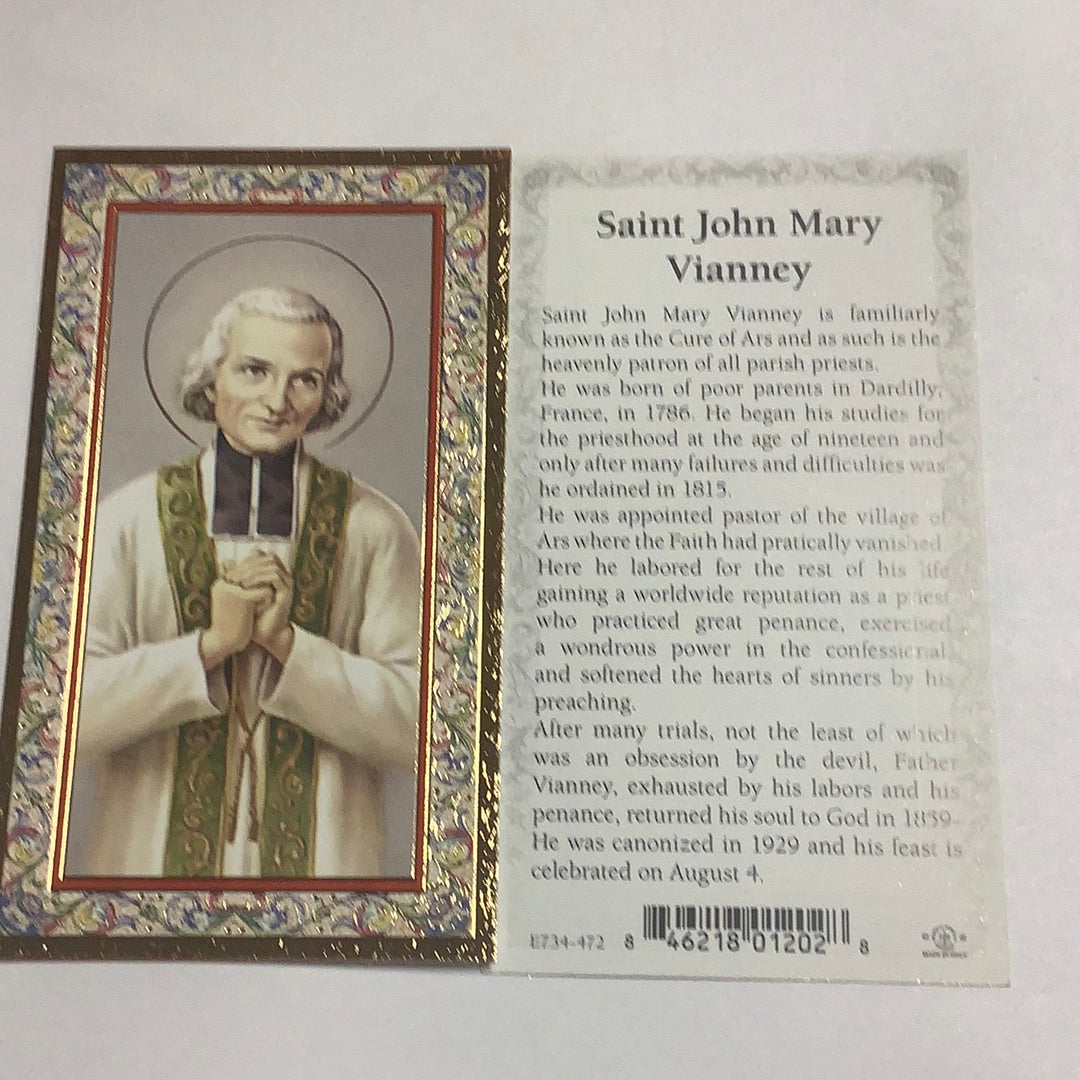 BM-gold-embossed-St John Mary Vianney-E734-472