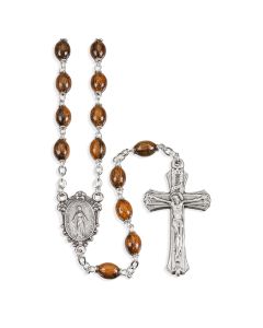 Rosary/Oval Walnut Bead