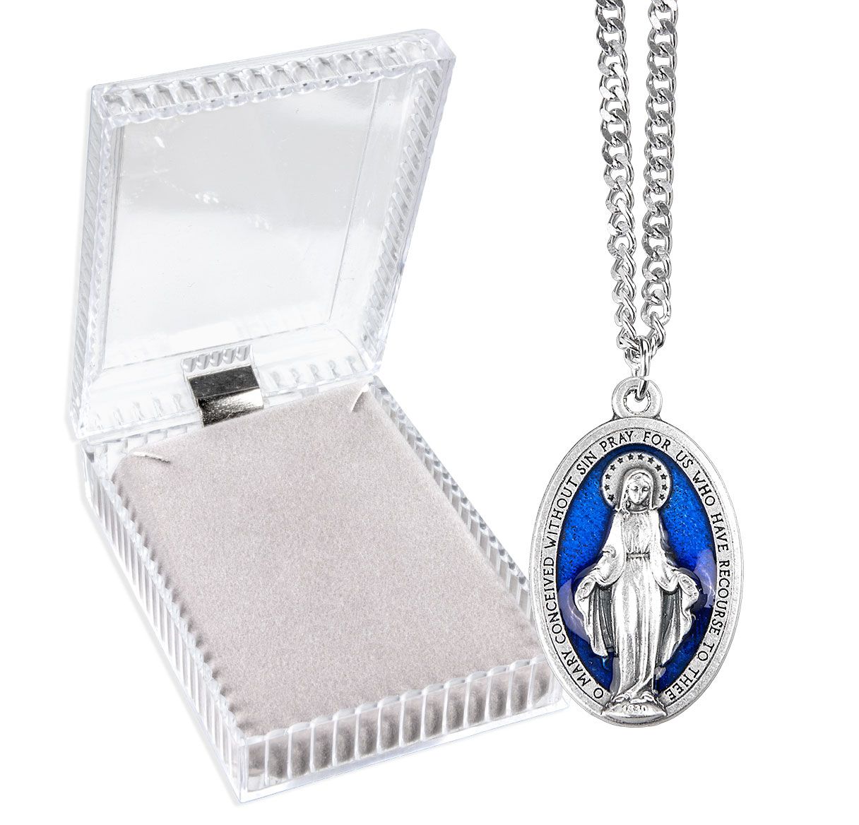 Necklace-Miraculous Medal-24"-STS