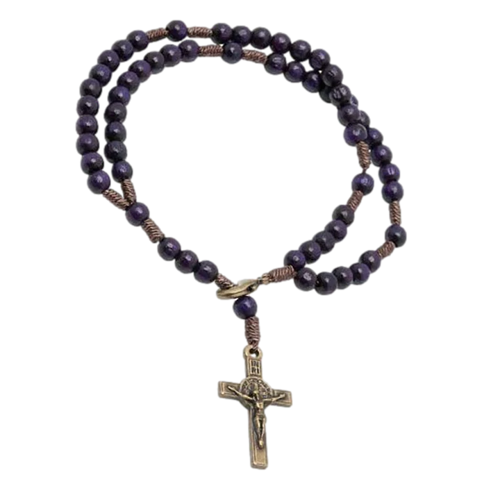 Bracelet-Rosary-Purple-Wood
