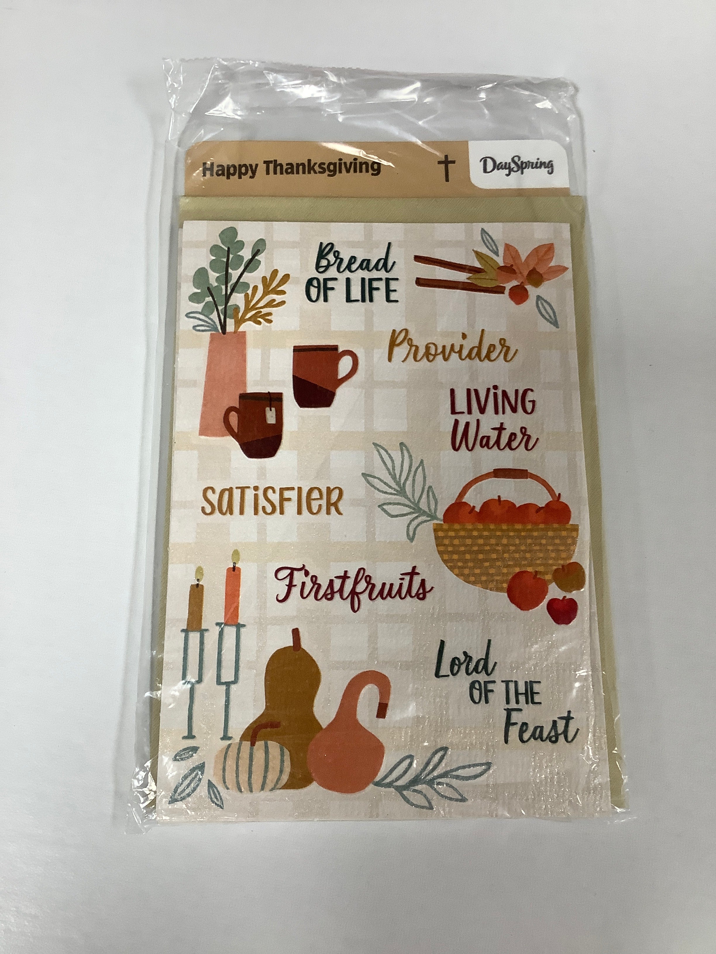 Card-Thanksgiving-Anyone-Vase Candles Cups-J9630