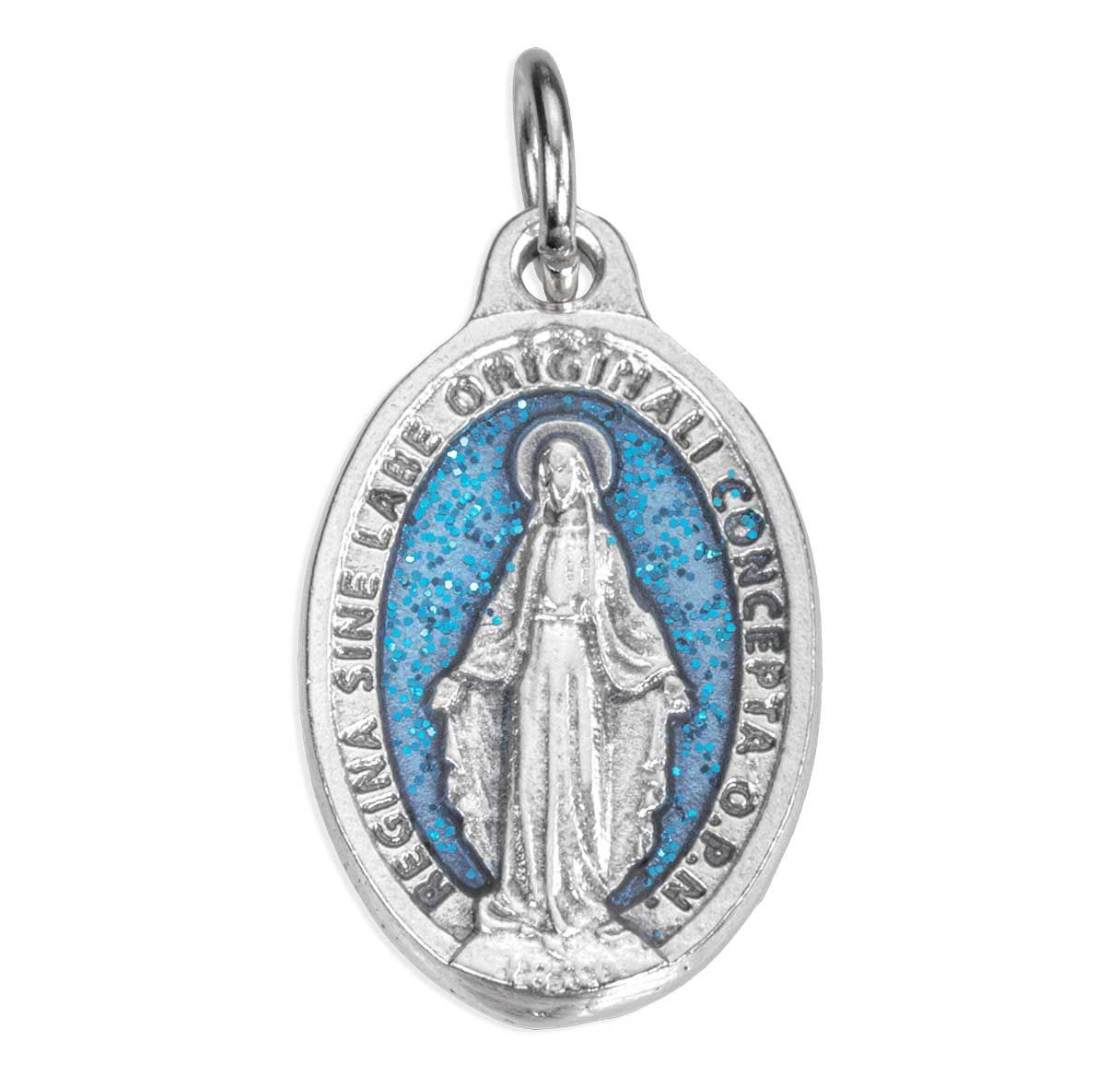 Medal-Miraculous-Aqua w/ Glitter-1316AQ