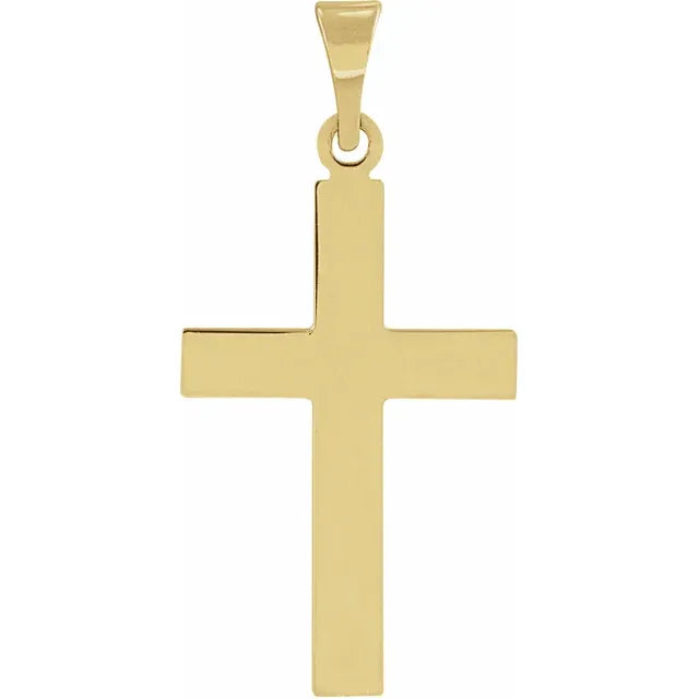 Pendant/14KYG/Cross/18x12mm
