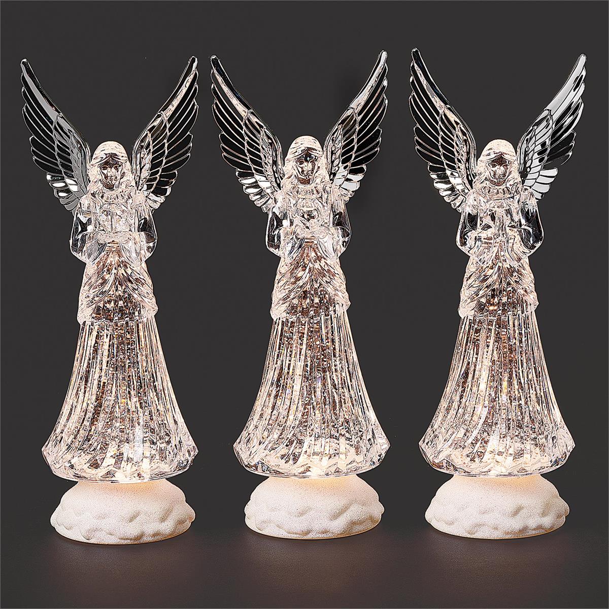 Figurine-Light Up-Swirl-Angel-12"
