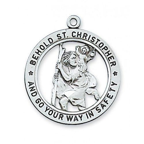 Necklace/SS/St Chris/Round/24"