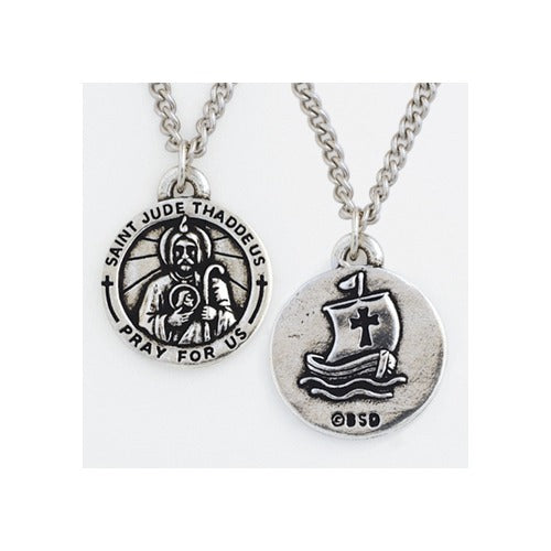 Necklace/St. Jude/Pewter