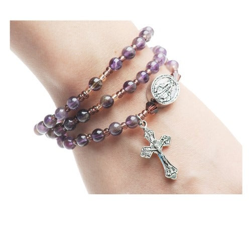 Bracelet/Rosary/Amethyst/Twist