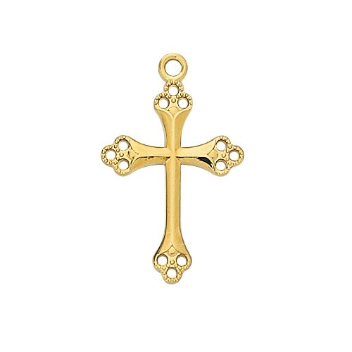 Necklace/Cross/14K on SS