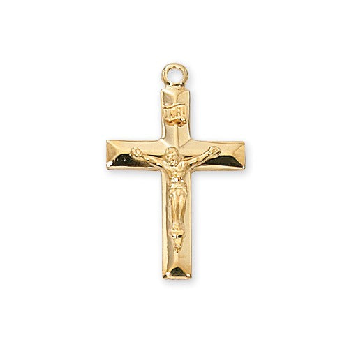 Necklace/SS/G/18"/18KT Crucifix