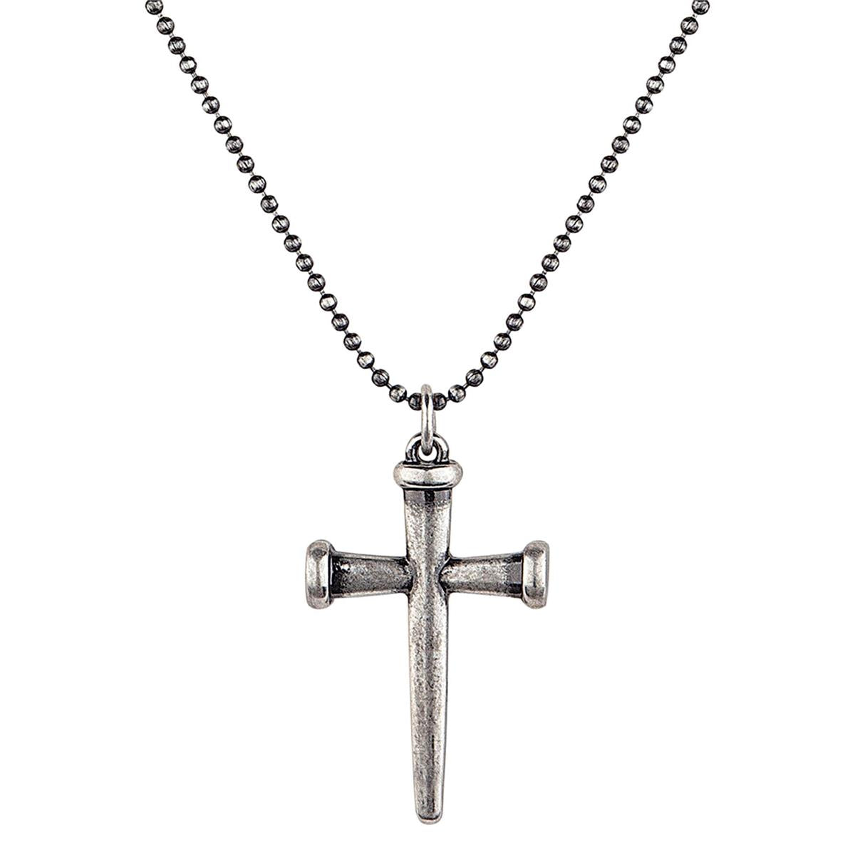 Necklace-Cross-Nails-20"