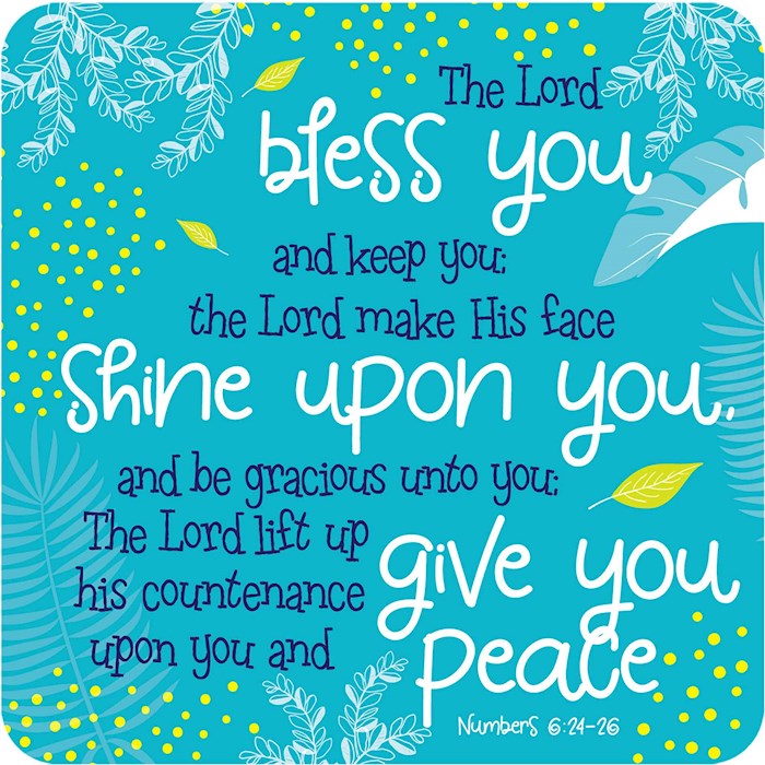 Coaster-Num 6:24-26-Bless You And Keep You-Teal