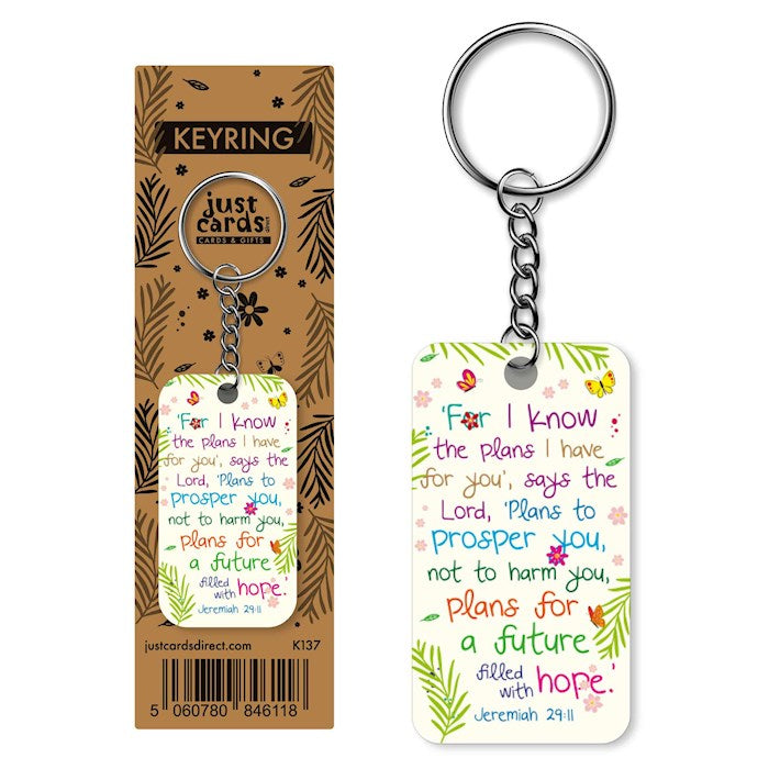 Keychain-Wood-Jer 29:11-I Know The Plans
